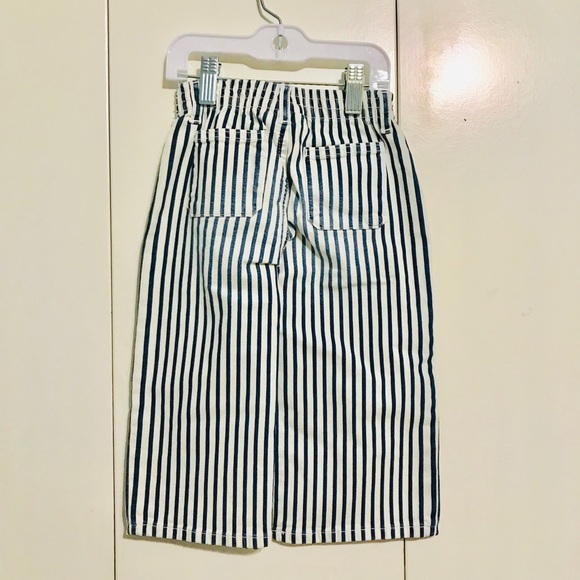 HP 🎉Indigo Railroad Striped Denim Culottes🍁🍂 - Picture 4 of 5
